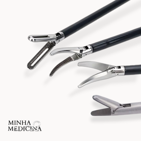 Conjunto kit videocirurgia videolaparoscopia minhamedicina
Maryland, Grasper, Tesoura e porta agulhas
Instrumentais de laparoscopia

