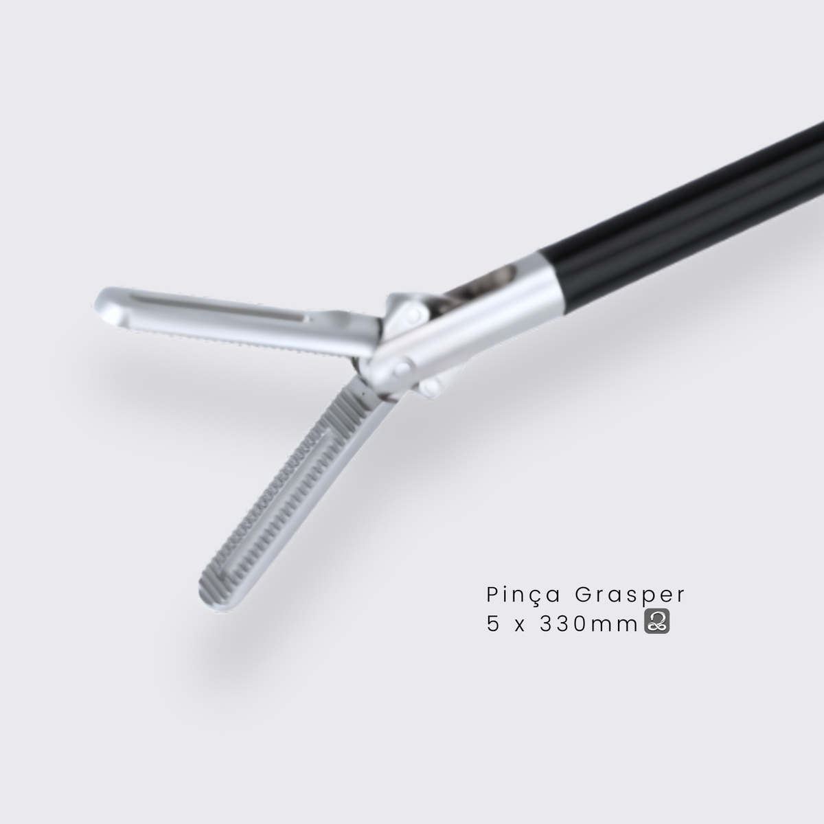 Pinça Grasper Laparoscópica 5mm para Treinamento em Simuladores de Videocirurgia
