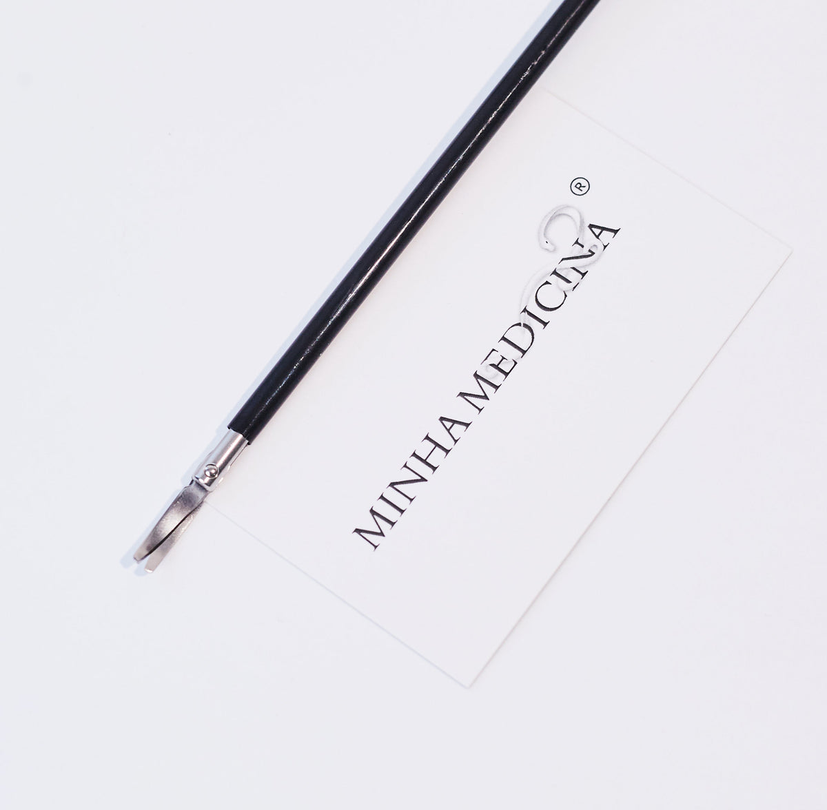 Instrumento de Laparoscopia Tesoura Curva para estudantes de medicina e prática em simuladores