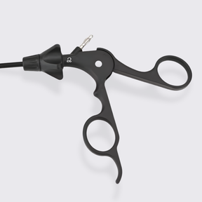 Pinça Tesoura Curva Maryland para Videocirurgia e treino em Caixa Preta Laparoscópica